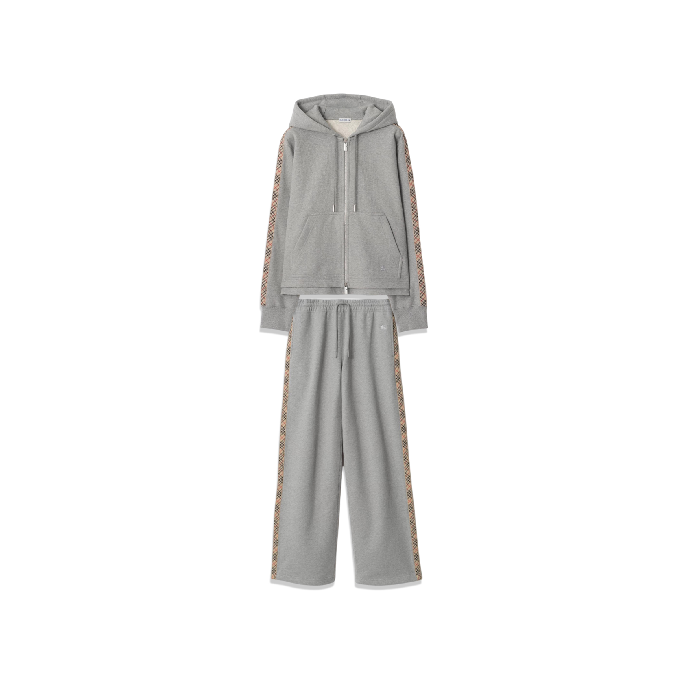 BURBERRY CHECK-TRIMMED COTTON SUIT 81189741